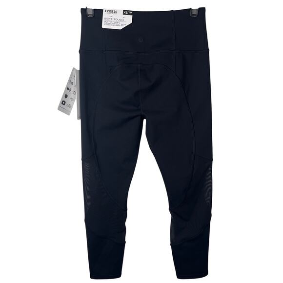 NWT RBX Medium Compression Capri Length Leggings Mesh Detail Workout Athletic - Picture 8 of 12